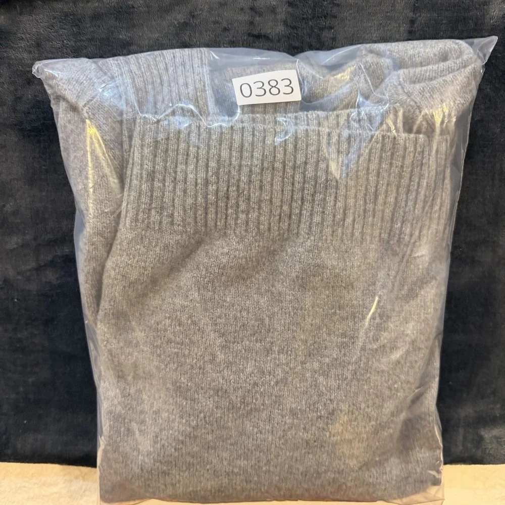 J Crew Lambswool Sweater Mens XL Gray 1/4 Zip Mock Neck Pullover